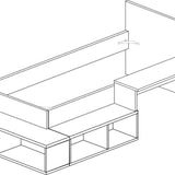 Blake barneseng med oppbevaring og skrivebord 90x200 image