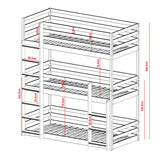 Trippel våningssäng 90x200 - TED image