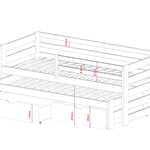 Barnsäng med gästsäng och 2 lådor 90x200 - SENSO image