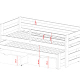 Barnsäng med gästsäng och 2 lådor 90x200 - SENSO image