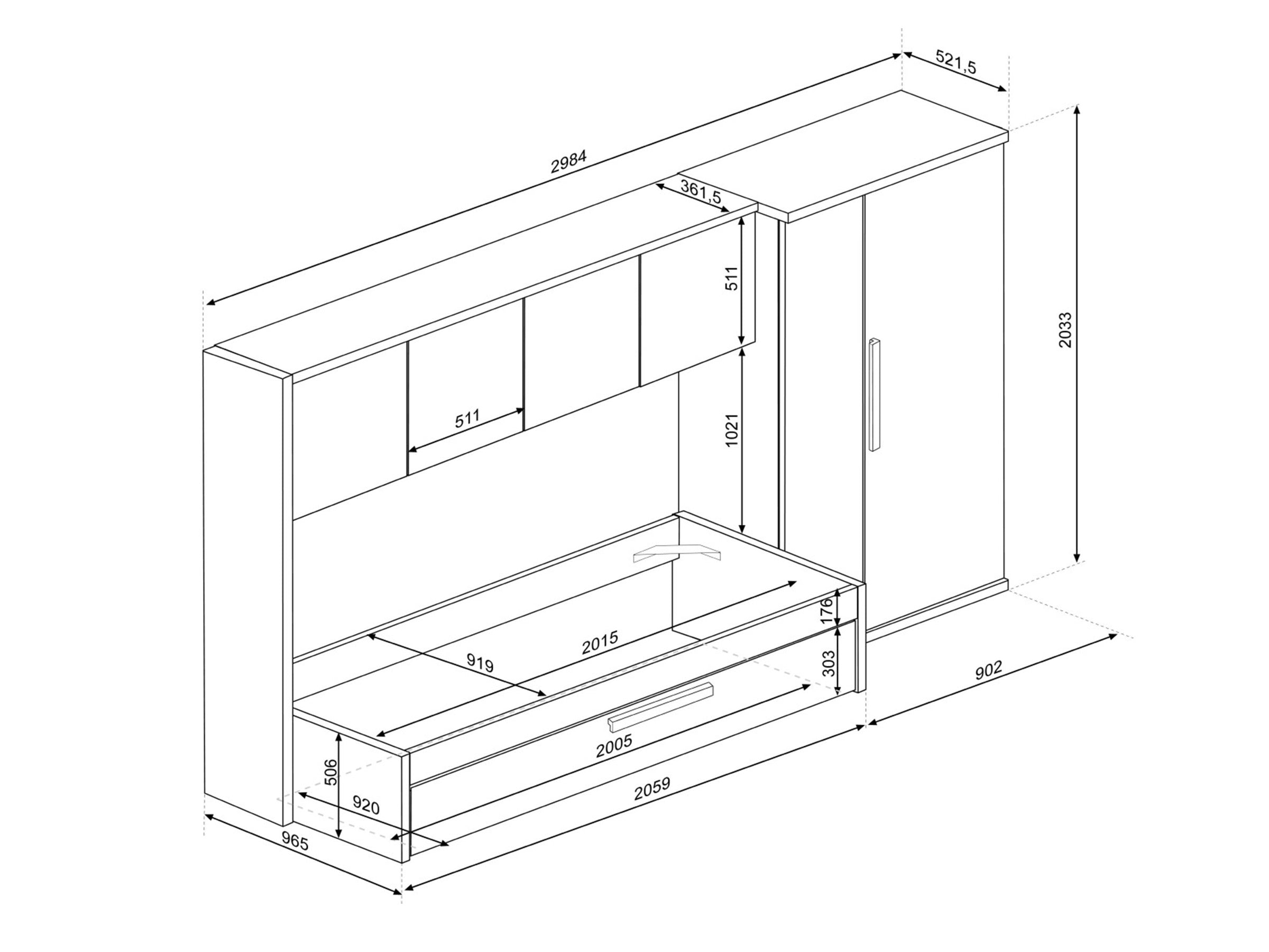 Artik multisäng från Trasman - 90x200 - vit image