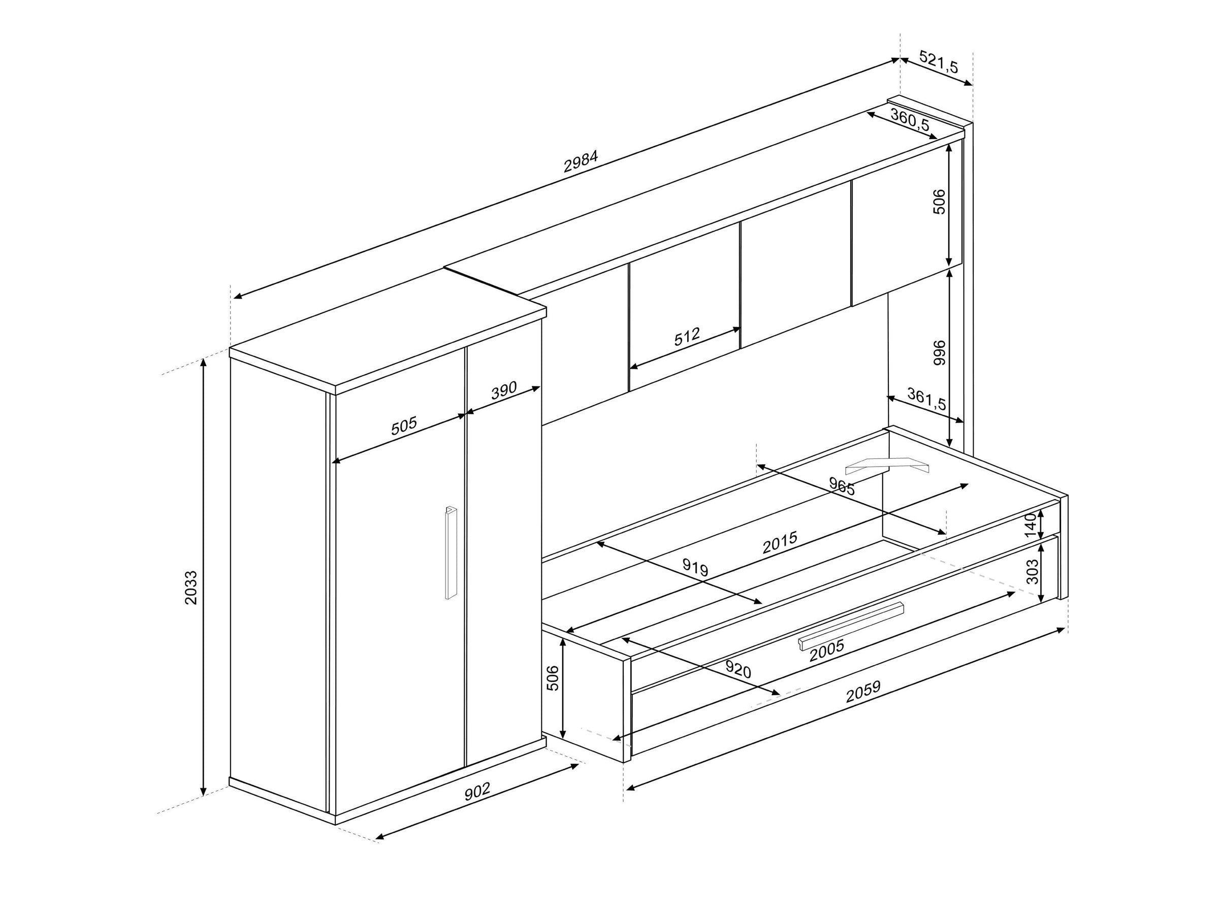 Artik multisäng från Trasman - 90x200 - vit image