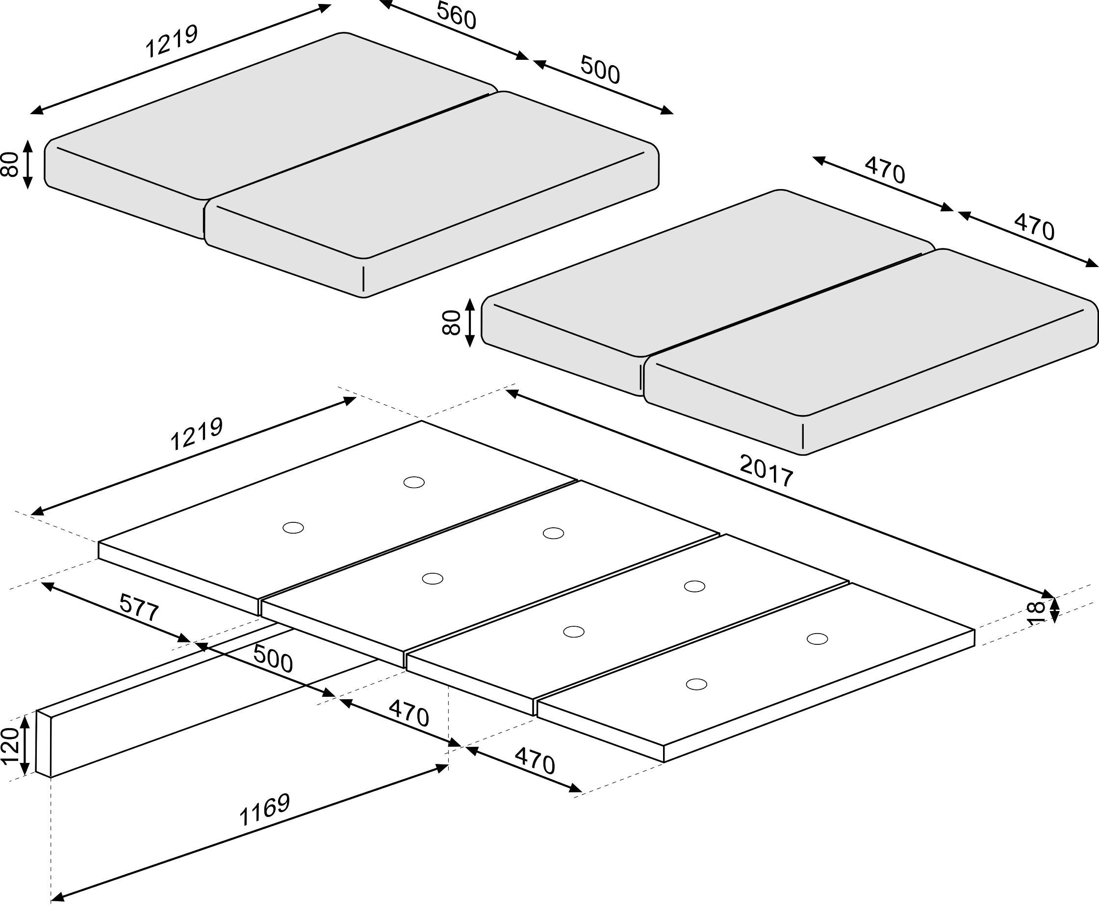 loftseng med sofa image