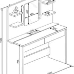 størrelse sminkebord image