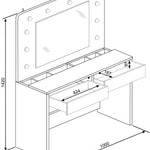 Sminkebord Glow Trasman image